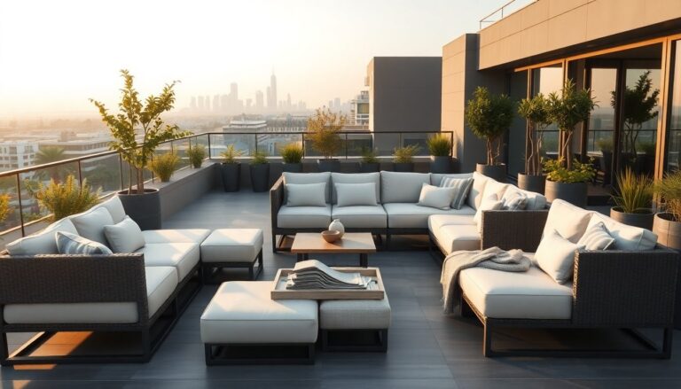 Divani da esterno pratici e resistenti per terrazzi e giardini
